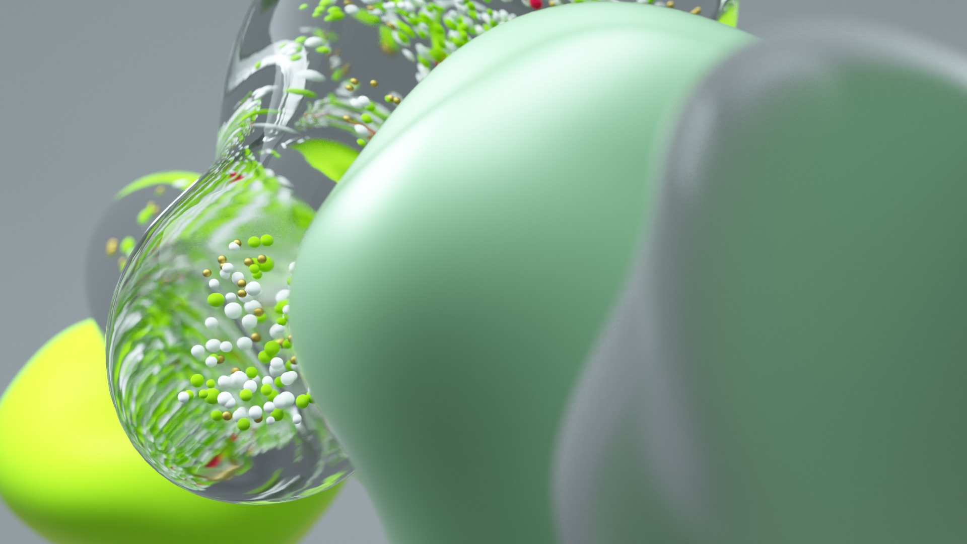 Green and clean 3D Particles - Styleframe