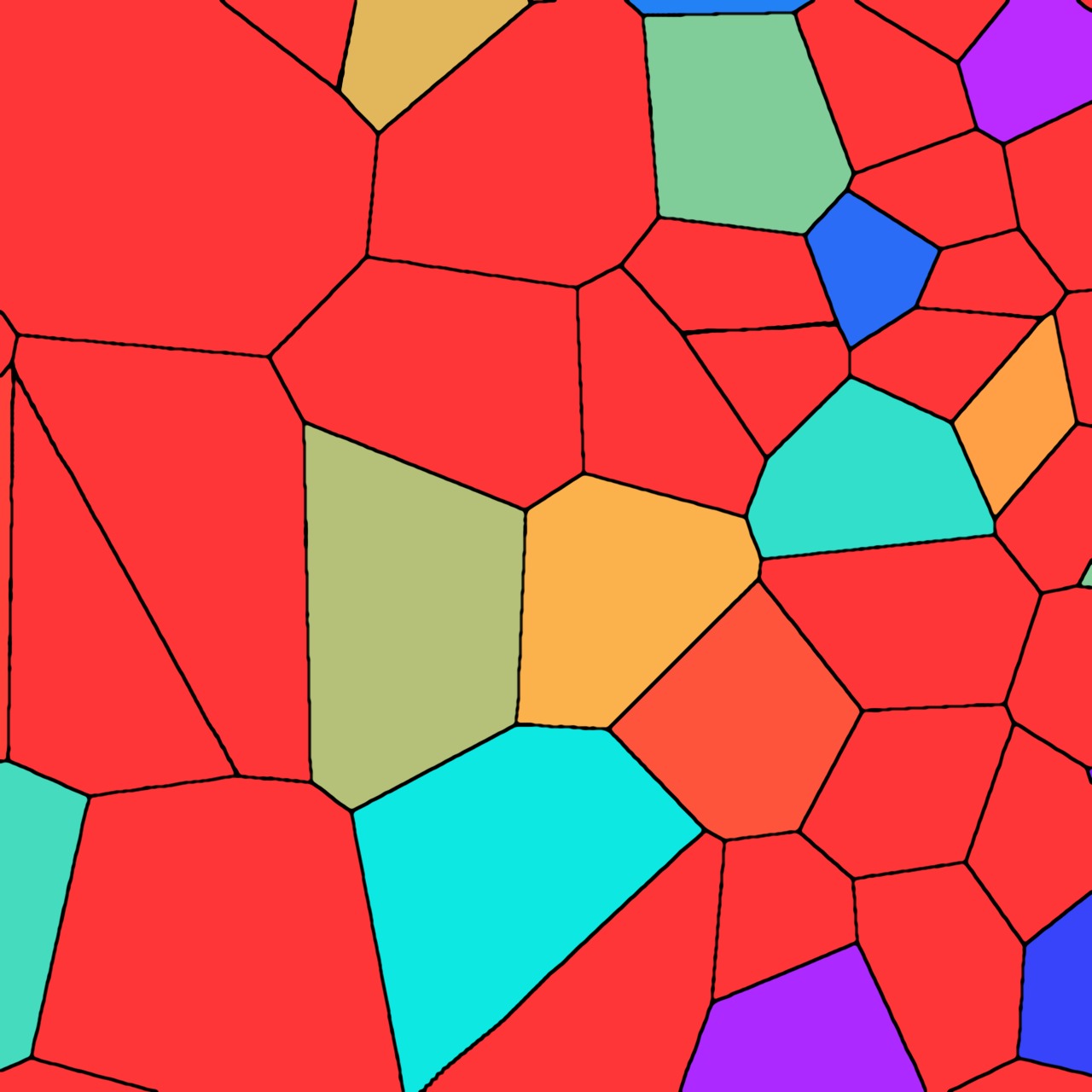 Voronoi pattern produced by Code 02