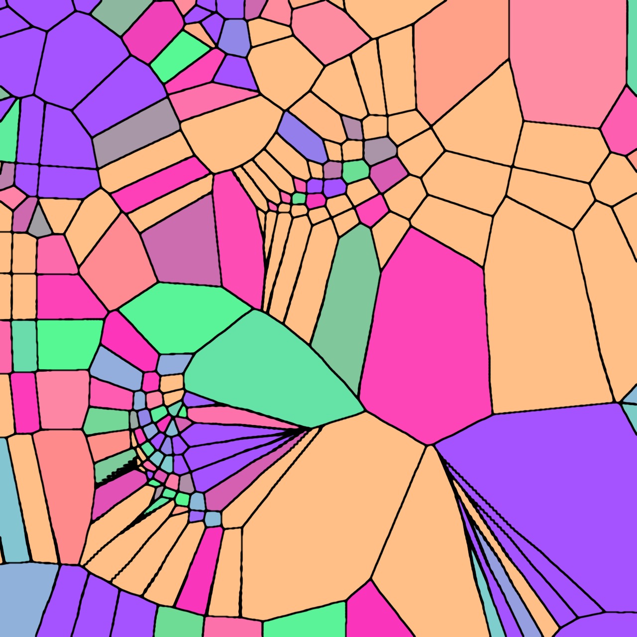 Voronoi pattern produced by Code 01