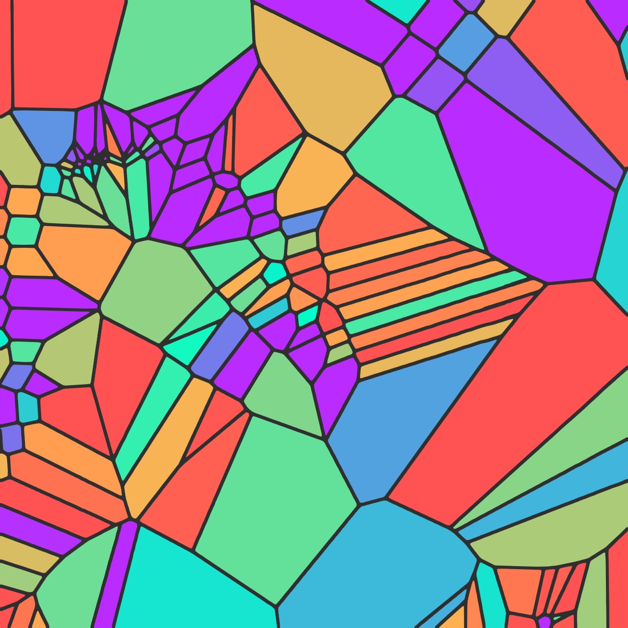 Voronoi pattern produced by Code