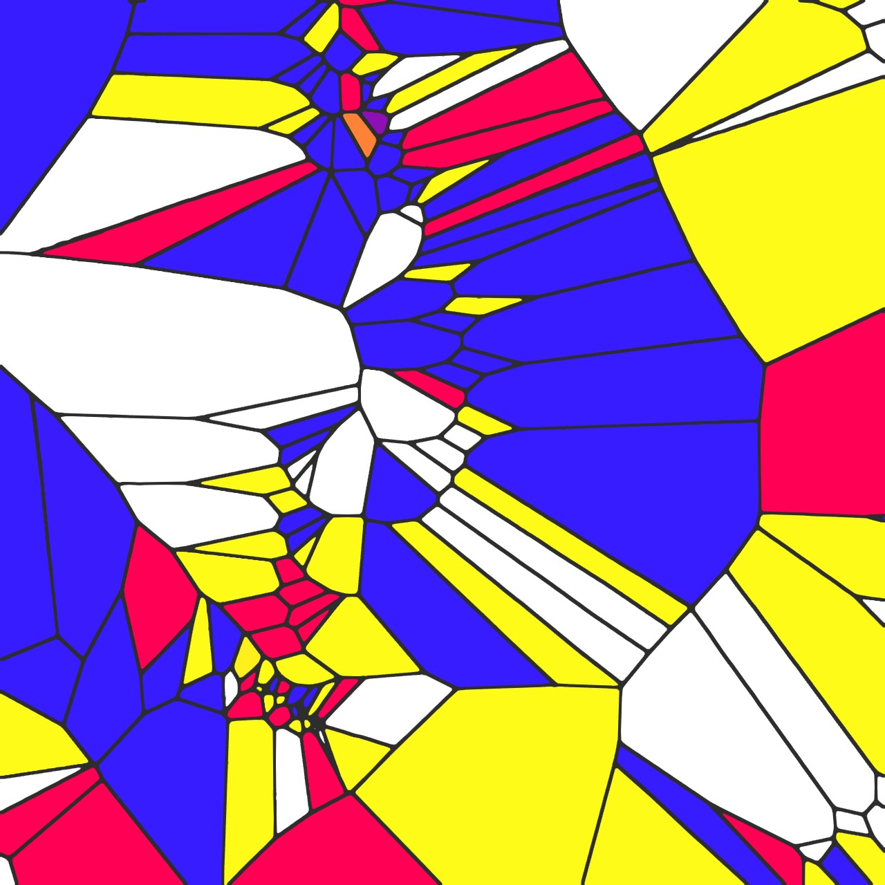 Voronoi pattern produced by Code